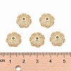 Eco-Friendly Multi-Petal Flower Brass Micro Pave Cubic Zirconia Bead Caps ZIRC-M098-02G-FF-4