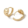 Brass Micro Pave Cubic Zirconia Hoop Earring EJEW-L271-05KCG-03-2