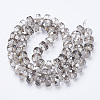 Electroplat Glass Beads Strands X-EGLA-Q092-8mm-D04-2