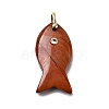 Natural Red Jasper Pendants KK-D021-05F-G-1