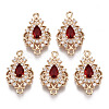 Brass Micro Pave Cubic Zirconia Links Connectors KK-R111-011-A01-1