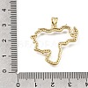 Brass Micro Pave Clear Cubic Zirconia Pendants CU-E002-04B-G-3
