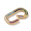 Rack Plating Brass Micro Pave Cubic Zirconia Twister Clasps KK-NH0002-19G-02-2