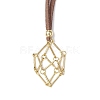 Crystal Holder Cage Necklaces NJEW-JN04586-02-3