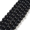Natural Black Onyx Round Bead Strands G-R198-10mm-2