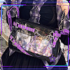 Acrylic Star Charm Iron Chain Bag Decorative Chains HJEW-OC00300-5