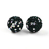 Polymer Clay Pave Rhinestone Beads RB-T018-01F-1