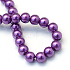 Baking Painted Pearlized Glass Pearl Round Bead Strands X-HY-Q003-10mm-37-4