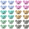 12Pcs 6 Colors Silicone Beads SIL-YW0002-08-2