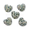 Sparkling Acrylic Heart Beads with Rhinestone Embellishment OACR-NH0001-02A-03-1