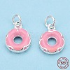 925 Sterling Silver Enamel Charms STER-T004-03S-1
