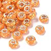 Transparent Resin Rondelle European Beads RESI-S023-21-1