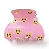 Smiling Face Pattern Acrylic Claw Hair Clips PHAR-G004-05-1