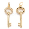 Brass Micro Pave Clear Cubic Zirconia Beads Pendants ZIRC-M114-11G-2
