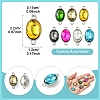 28Pcs 7 Colors Alloy Glass Links/Connectors GLAA-FS0001-93-4