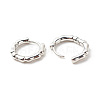 Brass Bamboo Shape Hoop Earrings for Women EJEW-G306-04P-2