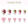 497Pcs 5 Style Rainbow ABS Plastic Imitation Pearl Beads OACR-YW0001-09C-3
