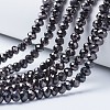 Electroplate Transparent Glass Beads Strands EGLA-A034-T10mm-UA08-1