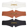 3Pcs 3 Colors Imitation Leather Elastic Corset Belts AJEW-GL0002-23-1