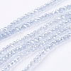 1 Strand Faceted Electroplate Glass Rondelle Beads Strands X-EGLA-J025-F19-1