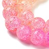 Spray Painted Crackle Glass Beads Strands DGLA-C002-8mm-01-4