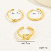 3Pcs 3 Styles Brass Knot Open Cuff Toe Rings for Daily GY1534-6