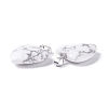 Natural Howlite Pendants G-G956-B43-FF-3