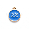 Alloy Enamel Pendants X-ENAM-S124-01B-02J-2