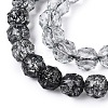 Crackle Transparent Glass Beads Strands GLAA-Q108-02A-01-3
