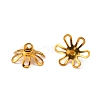 Brass Bead Cap Pendant Bails KK-WH0044-56G-2