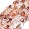 Natural Red Hematoid Quartz/Ferruginous Quartz Beads Strands G-P497-01E-54-1