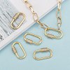 Brass Micro Pave Cubic Zirconia Screw Carabiner Lock Charms ZIRC-G160-21G-6