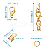  Jewelry 304 Stainless Steel Folding Crimp Ends STAS-PJ0001-03G-8