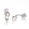 Brass Clip-on Earring Findings KK-L198-011P-2