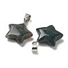 Natural Bloodstone Pendants G-B127-12P-13-2