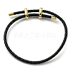 Leather Braided Cord Bracelets BJEW-G675-06G-16-1