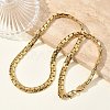 304 Stainless Steel Box Chain Necklaces & Bracelets Sets SJEW-D091-12G-3