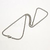 Trendy Men's 304 Stainless Steel Cross Rolo Chain Necklaces NJEW-M077-D-03-2