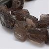 Raw Rough Natural Smoky Quartz Beads Strands G-E343-07-3