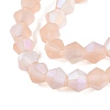 Imitate Austrian Crystal Bicone Frosted Glass Beads Strands EGLA-A039-T4mm-MB12-2