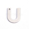 Non-Tarnish 304 Stainless Steel Letter Charms X-STAS-O072-U-1
