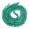 Frosted Transparent Glass Bead Strands GLAA-P065-8mm-14-5