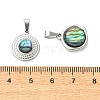 Natural Paua Shell & Acrylic  Pendants PALLOY-JF05942-02-3