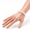 Faceted Transparent Acrylic Beaded Stretch Bracelets for Kids BJEW-JB06220-02-3