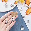 9Pcs 9 Style 304 Stainless Steel Pendants STAS-SC0002-38P-2