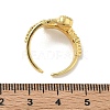 Brass Micro Pave Cubic Zirconia Cuff Open Rings RJEW-C163-11G-5