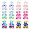 12Pcs 6 Colors Translucent Resin Pendants CRES-TA0001-21-8