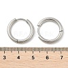 Tarnish Resistant 304 Stainless Steel Huggie Hoop Earring Findings STAS-I097-051B-4
