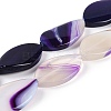 Natural Purple Banded Agate Beads Strands G-C141-A01-01-1