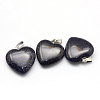 Heart Synthetic Blue Goldstone Pendants G-Q438-21-2